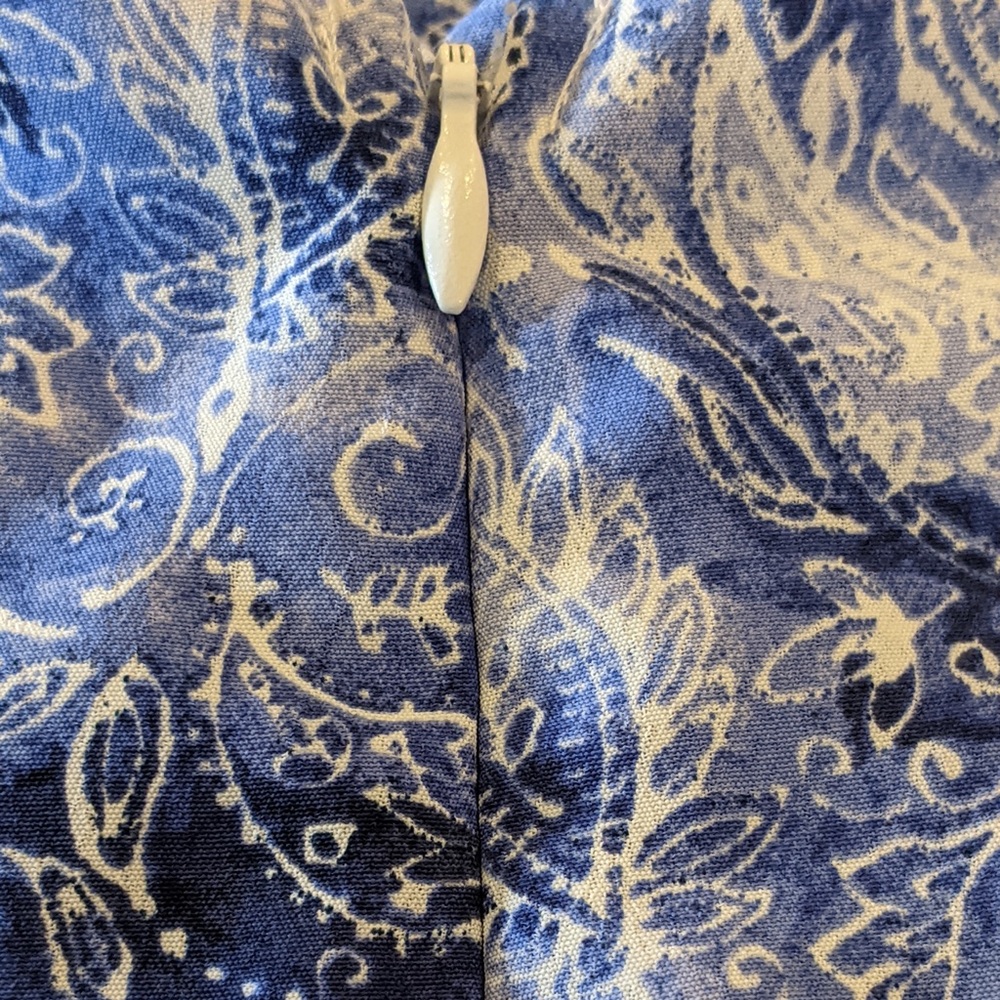 AQUA Dress Blue Paisley S/L Handkerchief hem NWT S - Picture 9 of 13